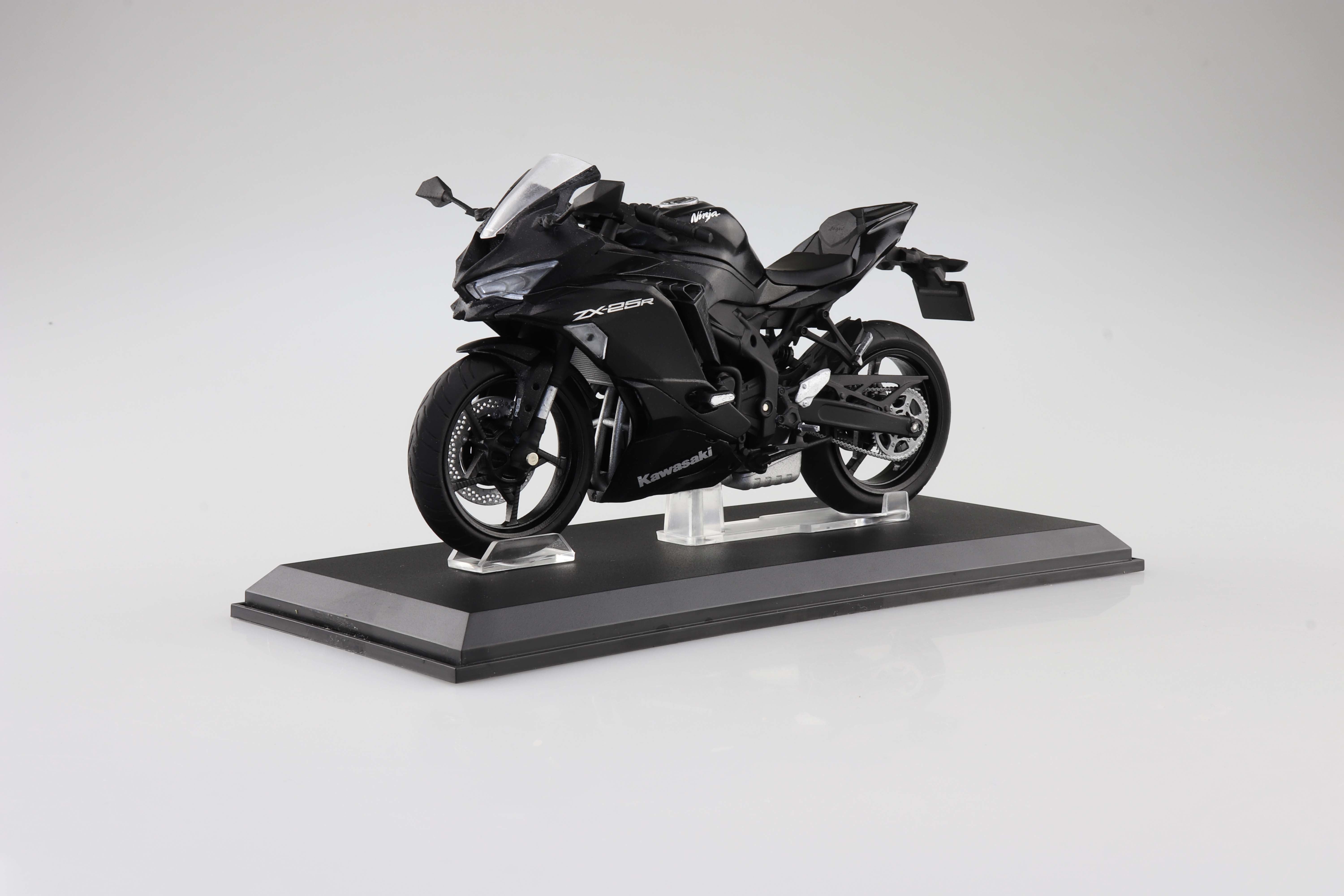 Aoshima 1/12 Diecast Motorcycle, KAWASAKI Ninja ZX-25R Metakllic Spark