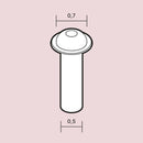 Scale Cars Online R067 1/24 Rivets 0,7 mm (round head + washer) - 60 pcs.