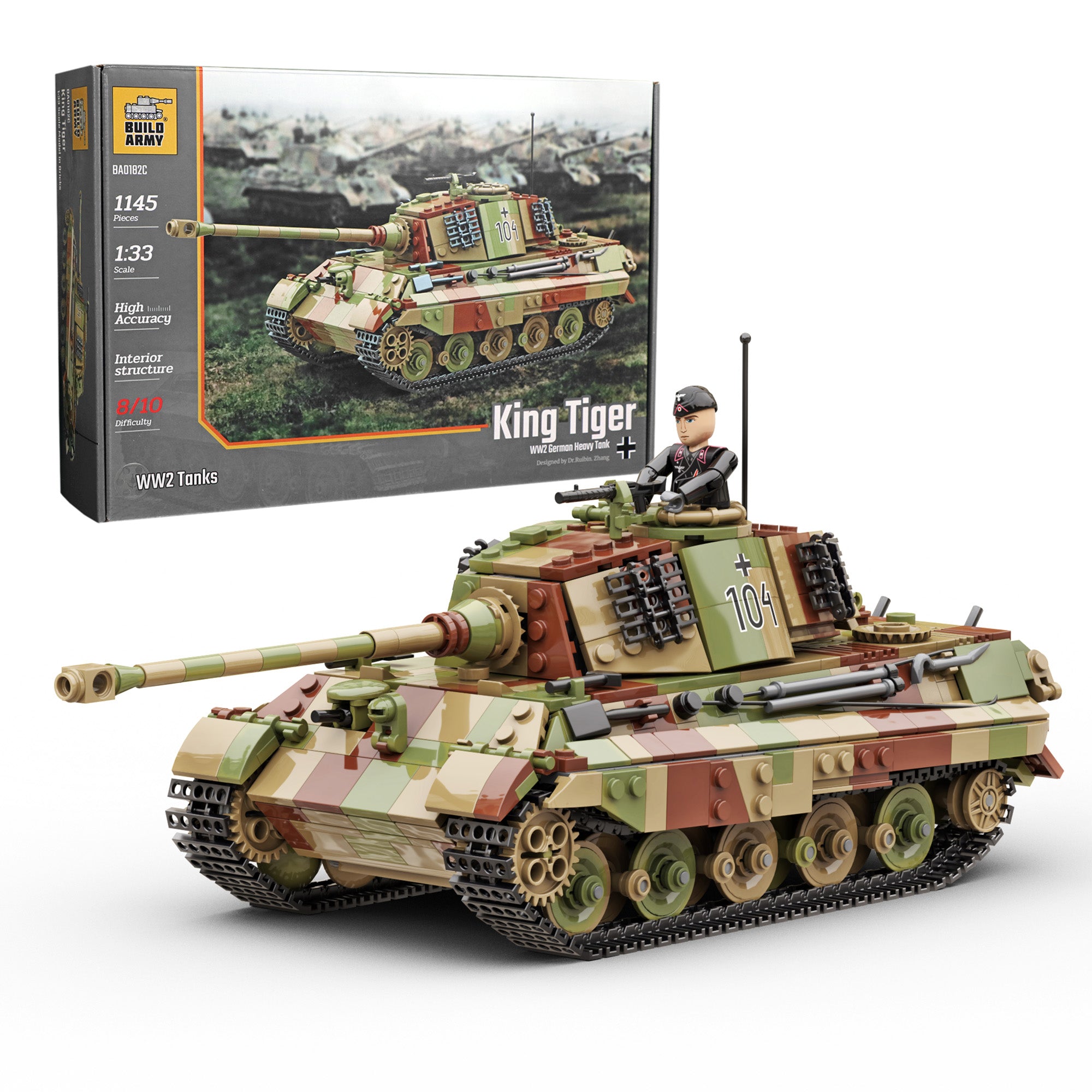 tigerarmy　オーダー制作 Build Army BA0182C WW2 German King Tiger (Camouflage)