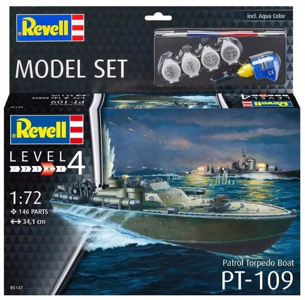 Revell (6) 5147PAINT 1/72 Torpedo Boat PT-109 w/ paint and cement