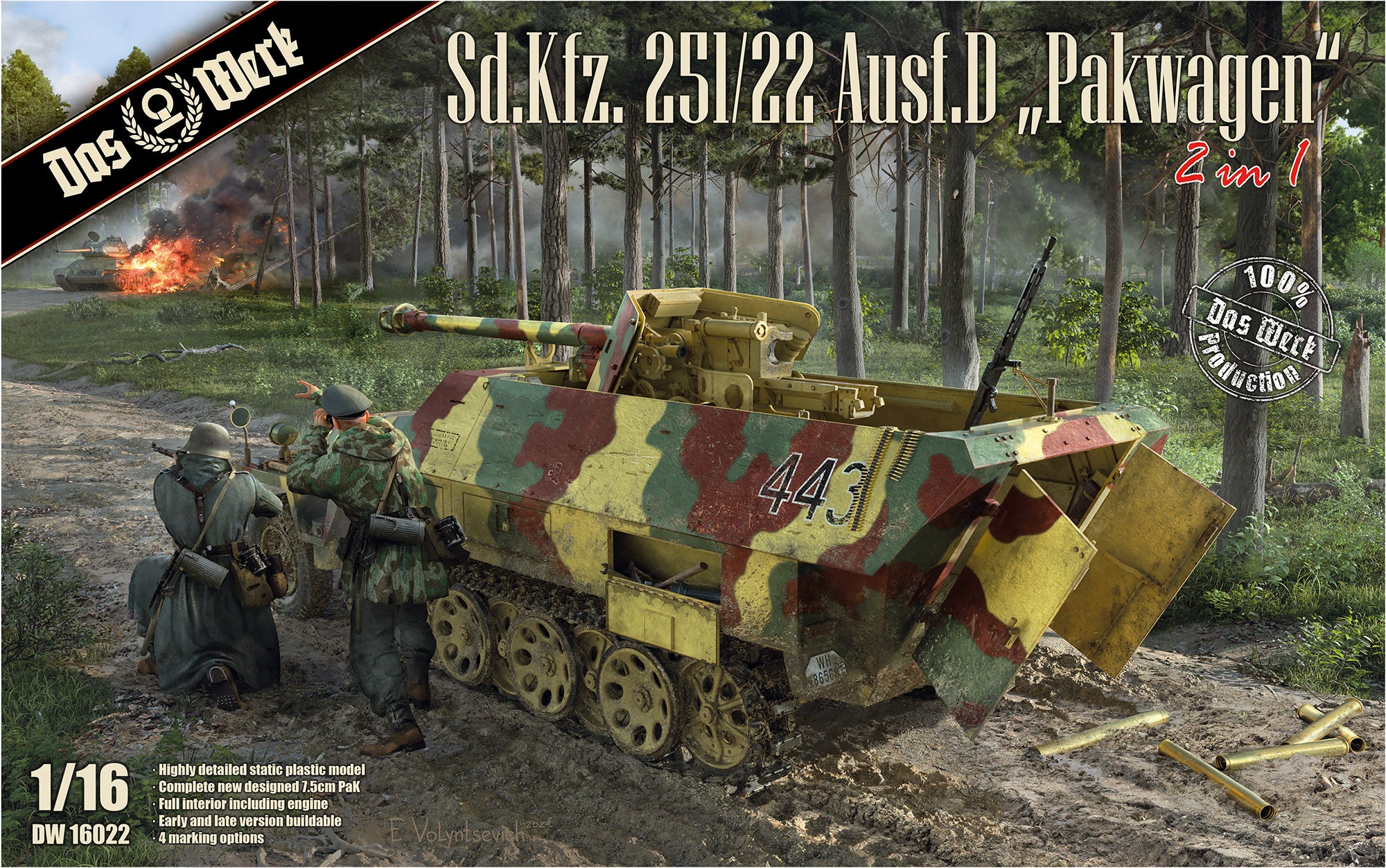 Das Werk 16022 1/16 Sd.Kfz. 251/22 PAKwagen German WWII
