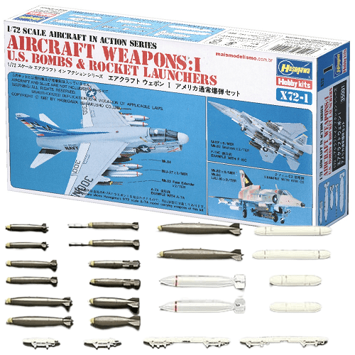 Hasegawa 35001 1/72 US Aircraft Weapons I - US Bombs & Rocket Launcher