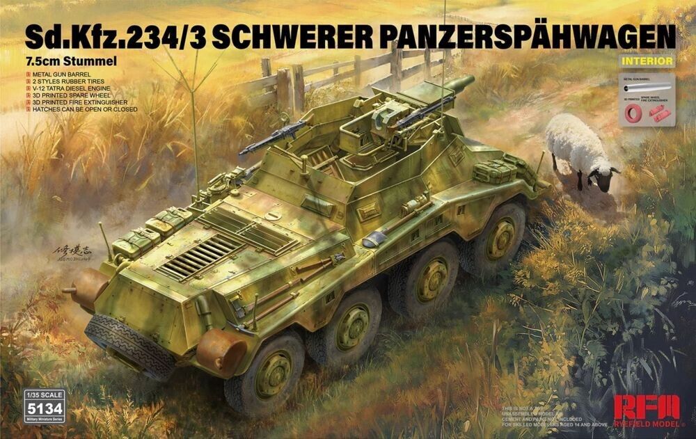 Rye Field Model 5134 1/35 Sd.Kfz.234/3 Schwerer Panzersp√§hwagen