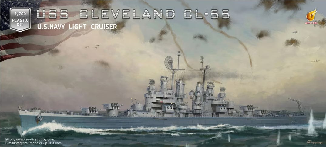 EUR€ 15.50 - Chuanyu CY350080 1/350 Scale Wooden Deck Masking Sheet For Very Fire Vf350920 Uss Cleveland Cl 55 Model Ship P1184817