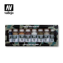 Vallejo 70.123 Panzer Aces Color Set : Wood, Leather and Stencil