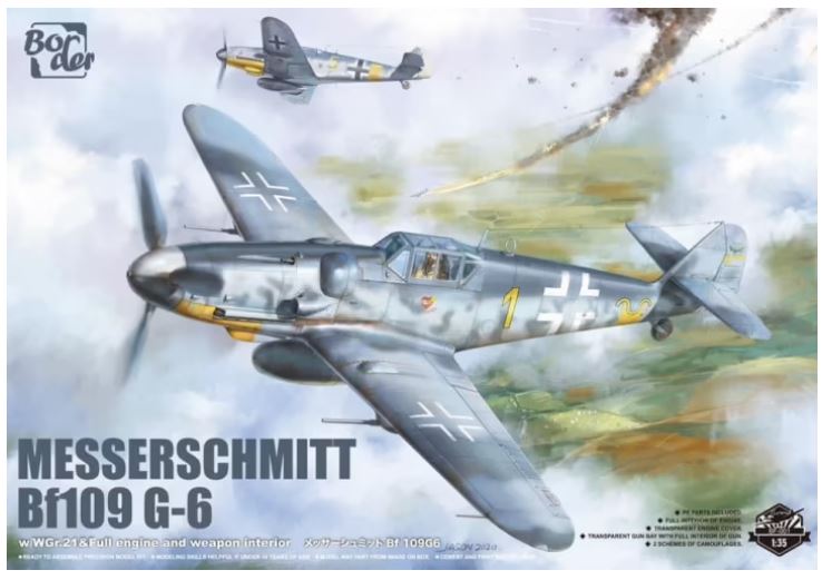 Gift Pack with Aircraft Model, Mini Model Paints & Tools: BF109G