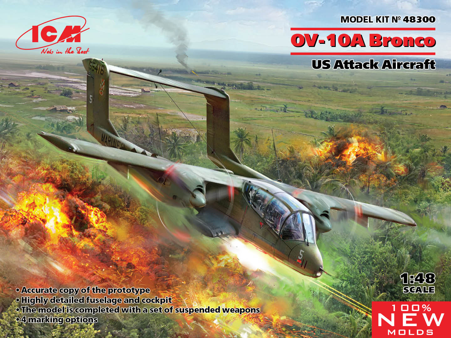 ICM 48300 1/48 OV-10A Bronco, US Attack Aircraft