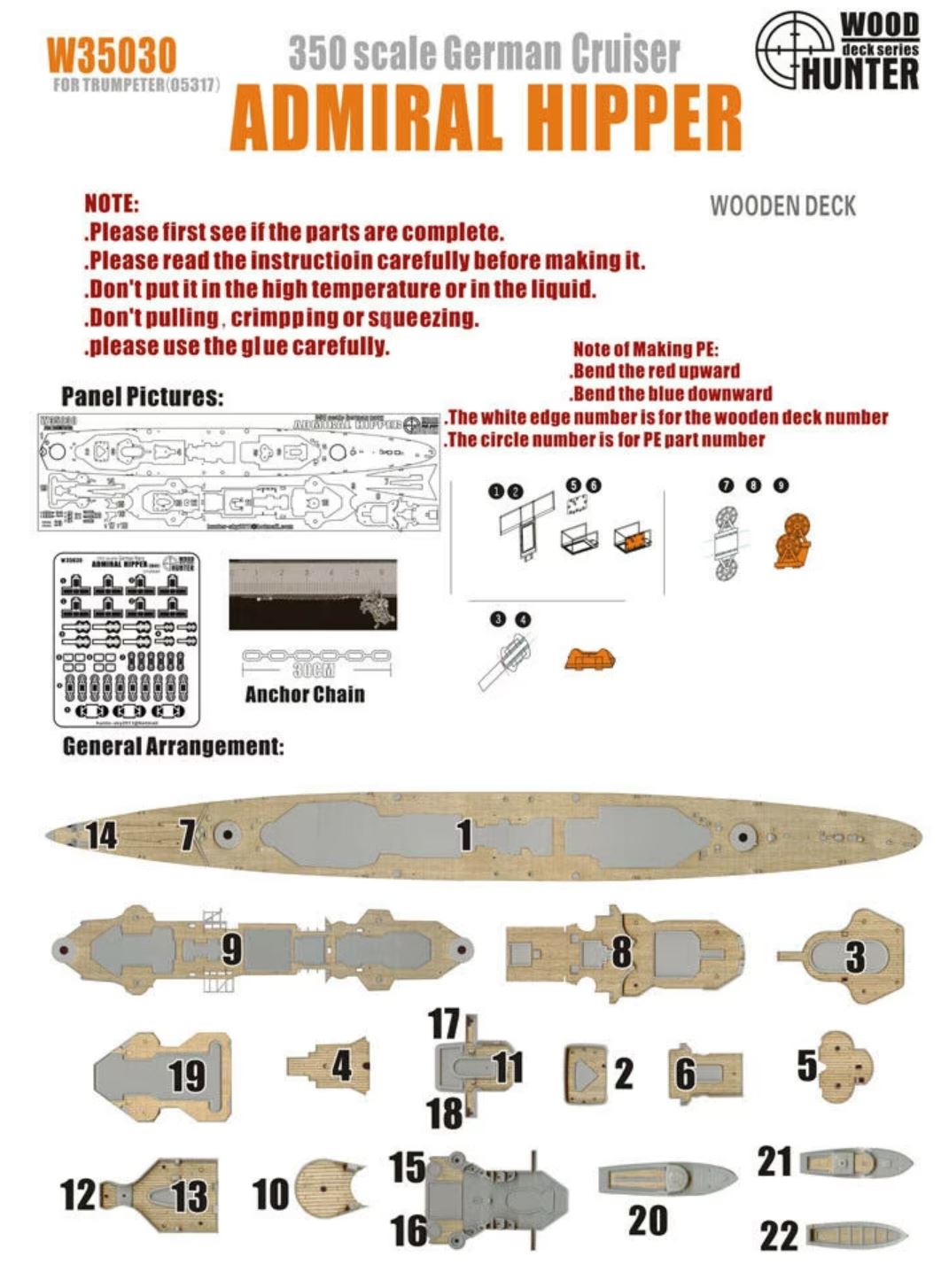 Flyhawk Fotoätzteile 1/350 Flyhawk 1/350 FH350069 Fotoätzteile-Upgrade Für Trumpeter Modell „" – Detail-Set Für Den Schweren Kreuzer Prinz Eugen