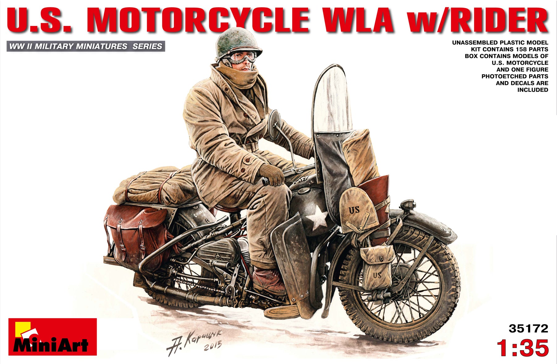 1/35 MiniArt 35172 US Motorcycle WLA w/Rider