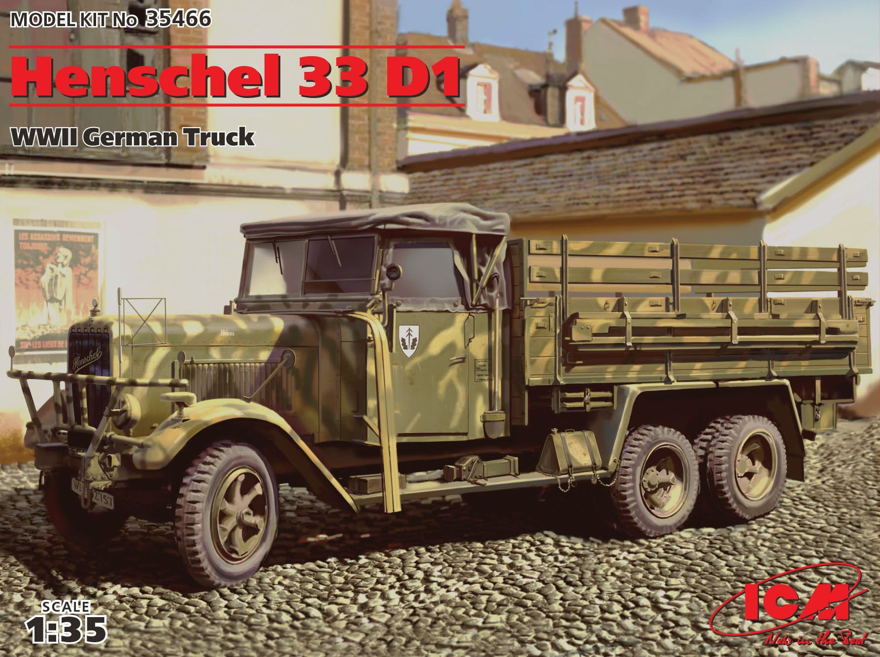 トイガン 31 3 ICM 35466 1/35 Henschel 33 D1, WWII German Army Truck