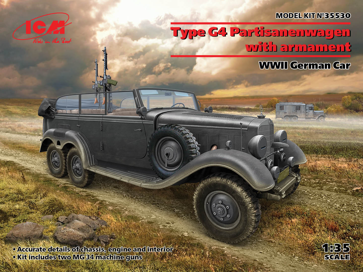ICM 35530 1/35 Type G4 Partisanenwagen, German WWII vehicle with machi