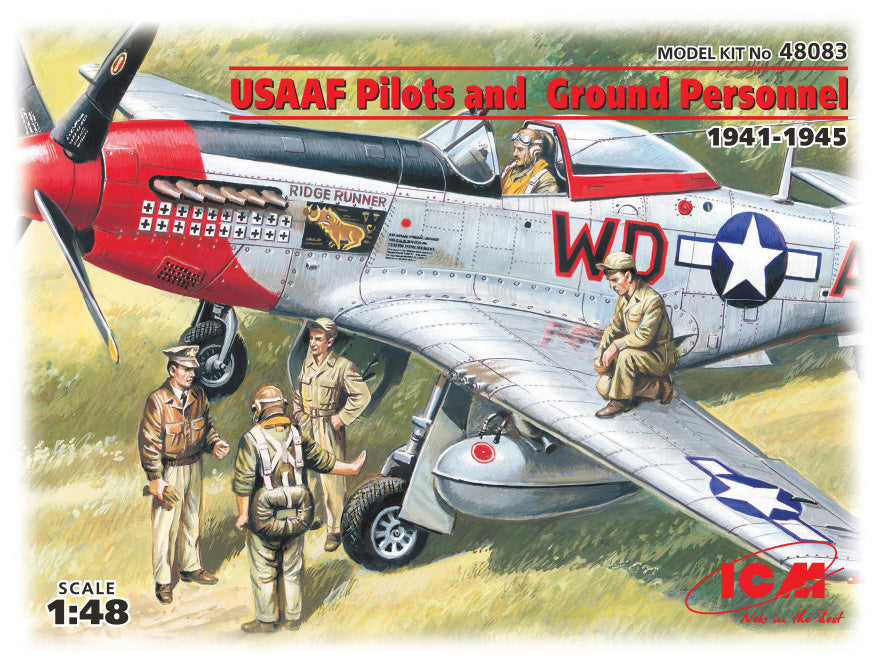 ICM 48083 1/48 USAAF Pilots and Ground Personnel (1941-1945)