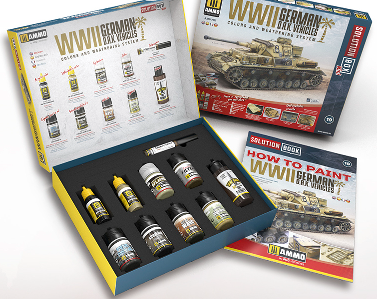 AMMO by Mig 7902 Solution Box MINI - WWII German D.A.K. Vehicles - Col