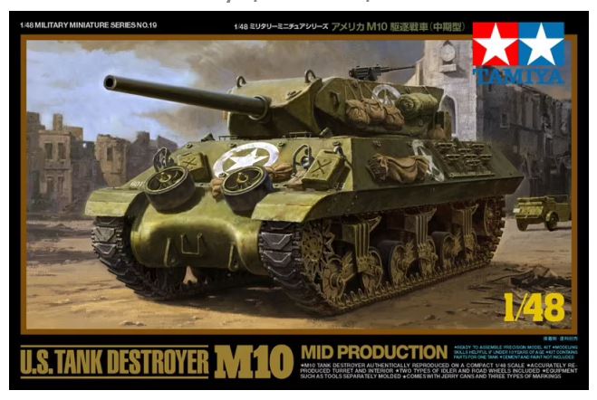 TAMIYA 32519 M10 Us Tank Destroyer Mid Production EUR 22,00 - DE TAMIYA 32519 M10 Us Tank Destroyer Mid Production EUR 22,00 - DE