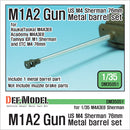 Def Model DM35051 1/35 US M4 Sherman M1A2 Gun Metal Barrel Set for M4A3E8 IDF M1
