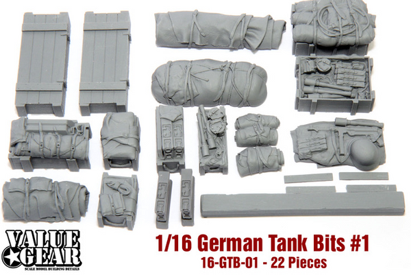 Value Gear 16GTB01 1/16 WWII German Tank Bits Set #1
