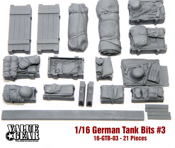Value Gear 16GTB03 1/16 WWII German Tank Bits Set #3