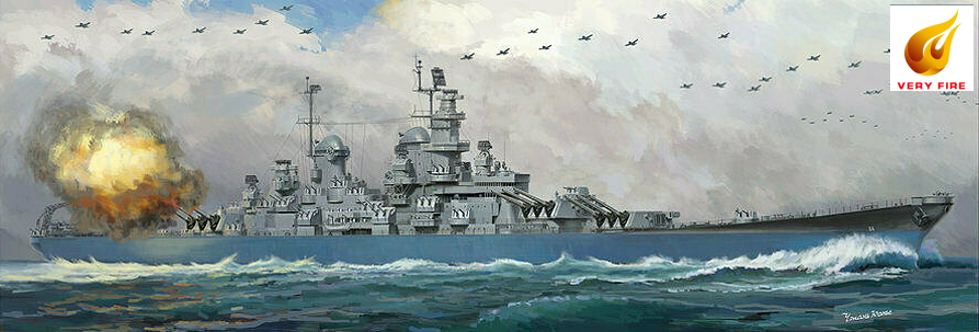 Very Fire VF350912 1/350 Scale USS Wisconsin BB-64 Battleship