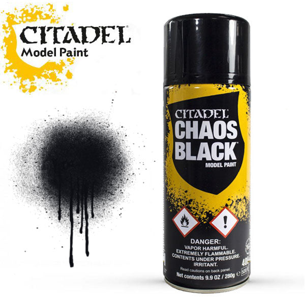  Citadel Bundle: Chaos Black and White Scar Spray Paint with  Citadel Plastic Glue : Arts, Crafts & Sewing