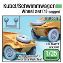 Def Model DW30028 1/35 WWII Kübel/Schwimmwagen Wheel set (1)