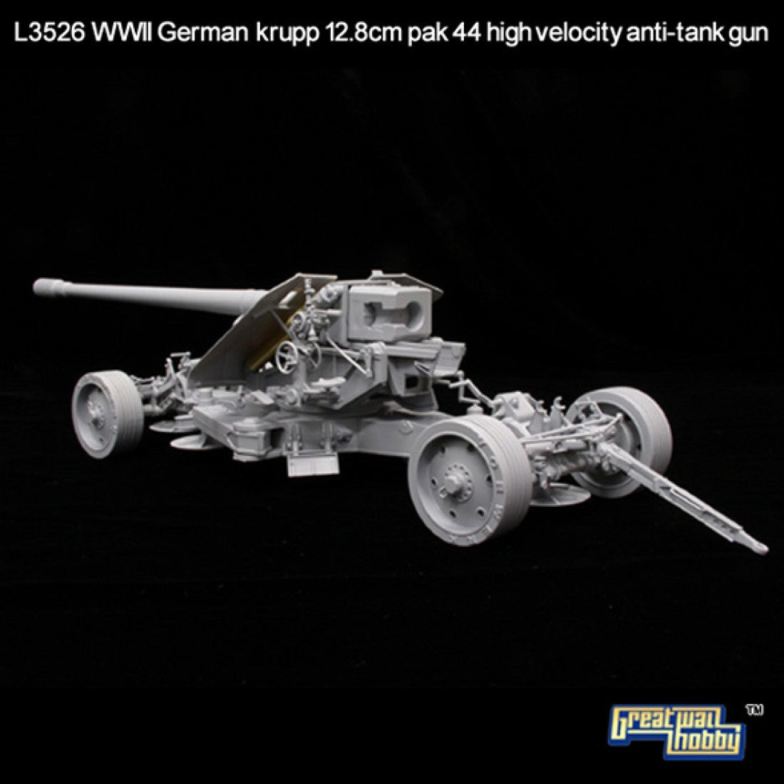 Great Wall Hobby L3526 1/35 WWII German Krupp 12.8cm Pak 44 High Veloc