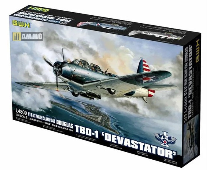 G.W.H 1/48 米海軍 TBD-1 デバステイター 1942 ミッドウェー Great Wall Hobby L4809 1/48 TBD-1 