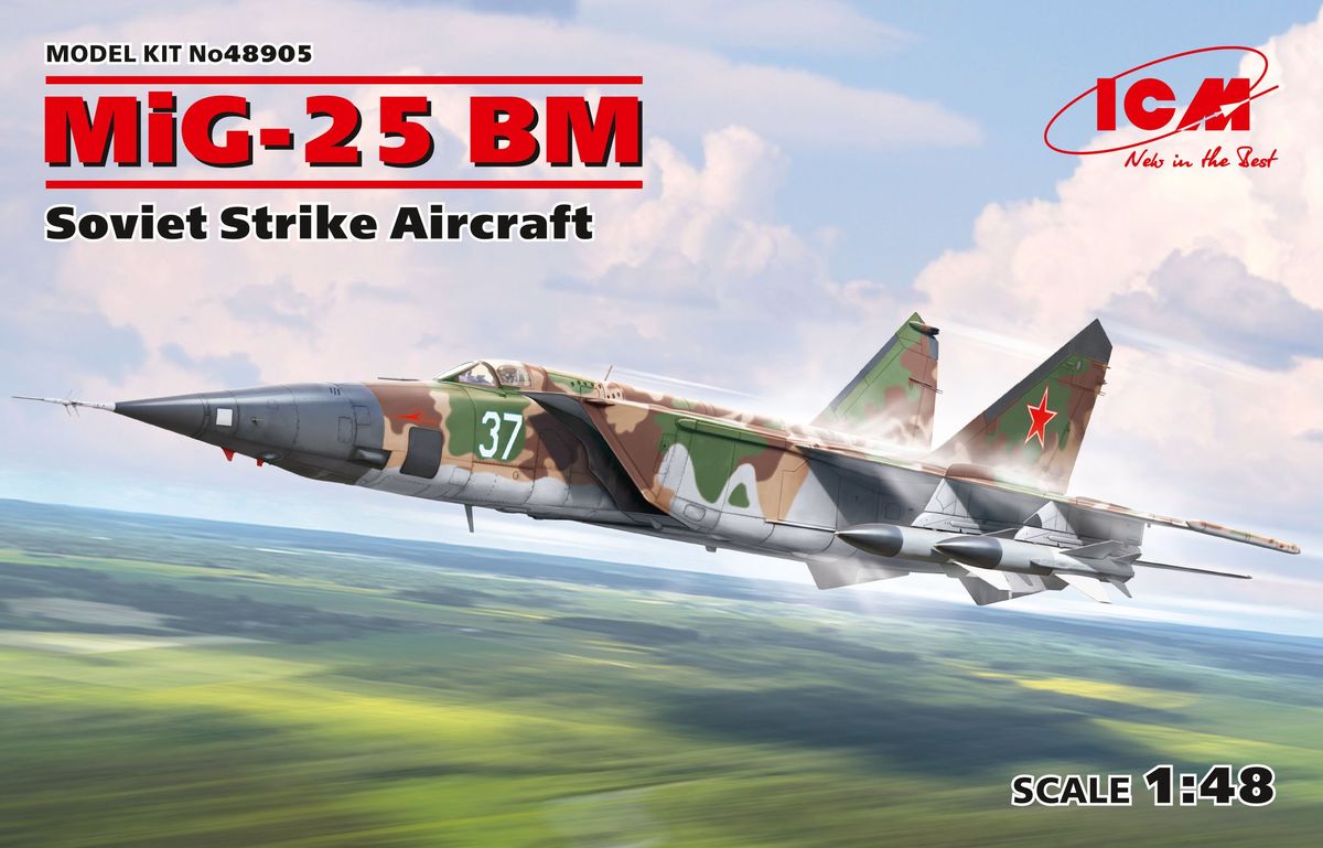 Amazon.com: ICM ICM48905 1:48-MiG-25 BM, Soviet Strike