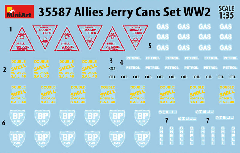MiniArt 35587 1/35 Allies Jerry Cans Set WWII