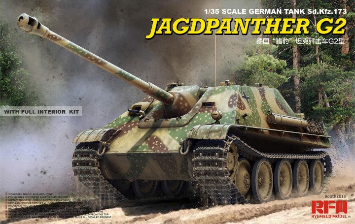 JAGDPANTHER G2 1/35 フルインテリアキット Rye Field Model 5022 1/35 Jagdpanther G2 - Full Interior