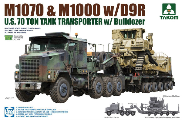 1/72 Takom M1070 Tank Transporter w/D9R Bulldozer