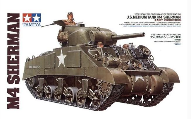  Tamiya Us Med. Tank M4 Sherman Early Production : Arts, Crafts  & Sewing