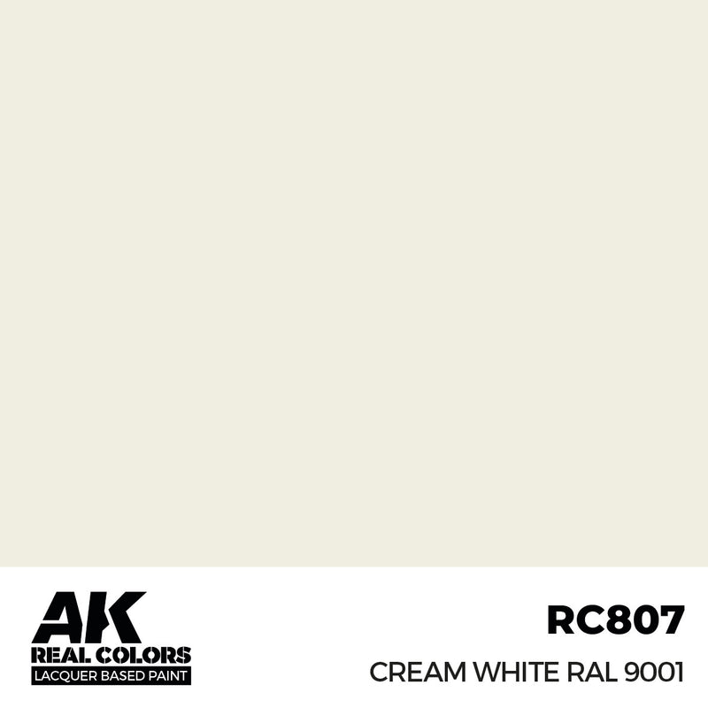 AK Interactive RC807 Real Colors Cream White RAL 9001 17ml