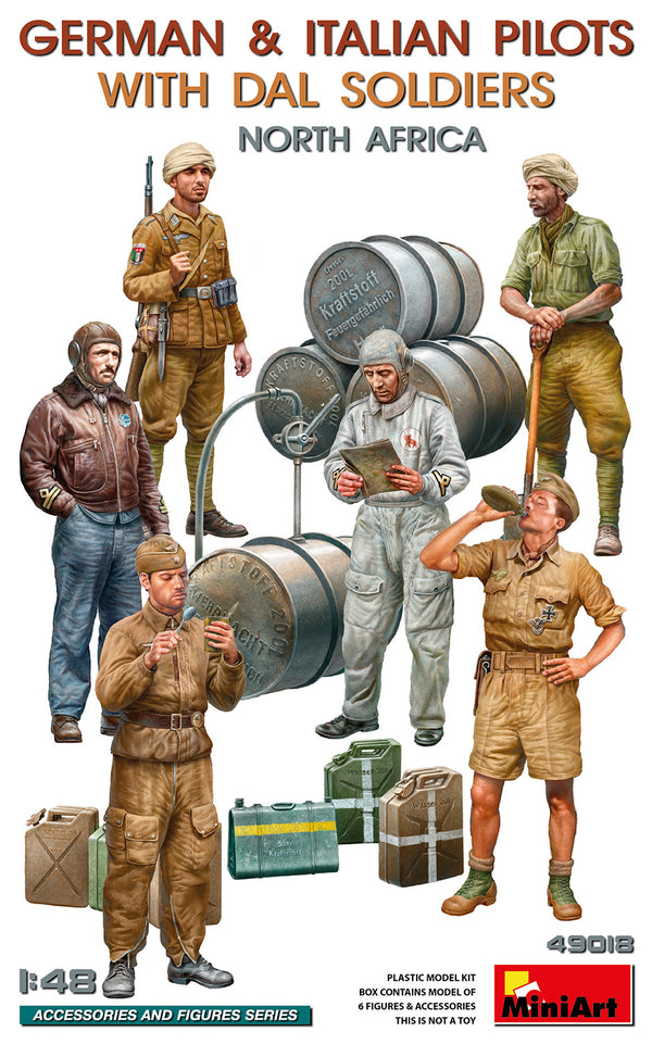 MiniArt 49018 1/48 German & Italian Pilots With DAL Soldiers. North Africa
