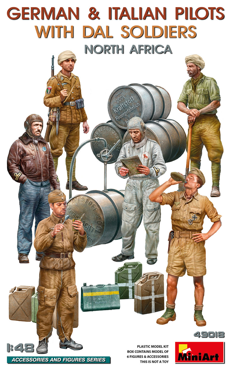MiniArt 49018 1/48 German & Italian Pilots With DAL Soldiers. North Africa