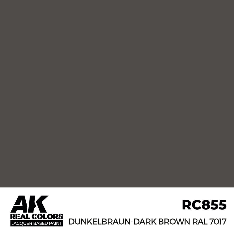 AK Interactive RC855 Real Colors Dunkelbraun-Dark Brown RAL 7017 17ml