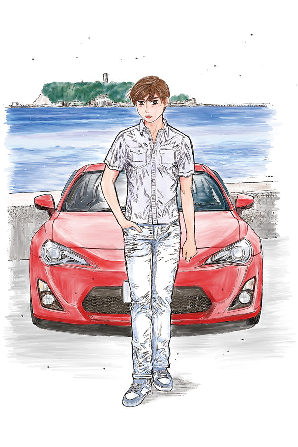 Aoshima 1/24 MF GHOST #1, Katagiri Kanata Zn6 Toyota86 Comics Vol.1 Odawara Pikes Peak Ver.