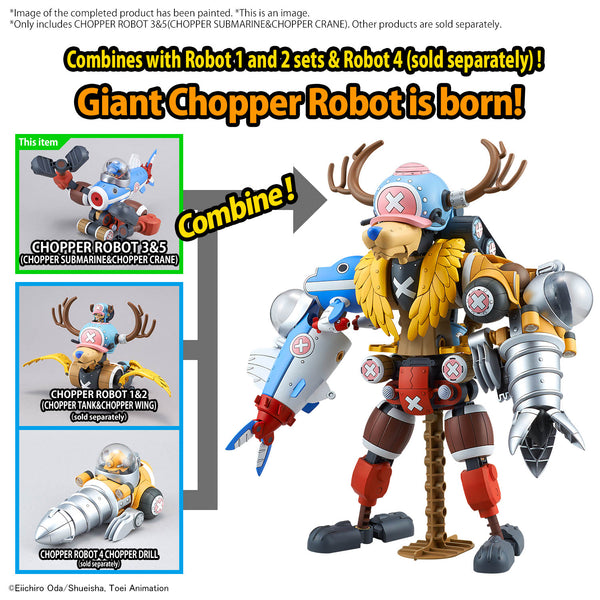 Bandai Chopper Robot 3&5 (Chopper Submarine & Chopper Crane) "One Piece"