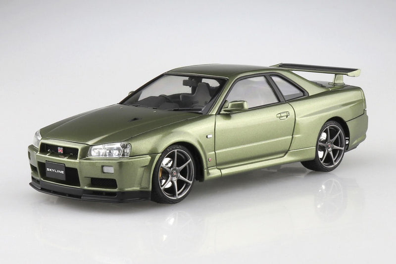 Aoshima 06559 1/24 Nissan BNR34 Skyline GT-R V-Spec II Nur '00 Millennium Jade