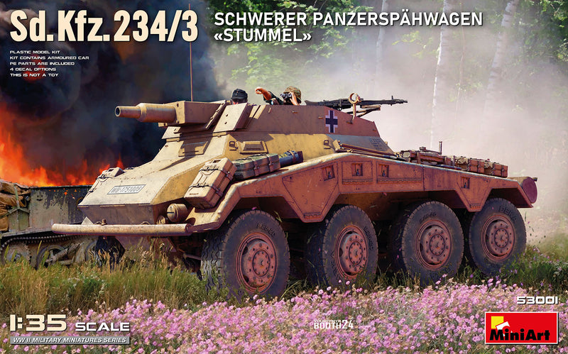 MiniArt 53001 1/35 Sd.Kfz.234/3 Schwerer Panzerspahwagen <<Stummel>>