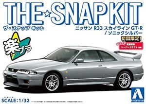 Aoshima 06457 1/32 Snap Kit #15-D Nissan R33 Skyline GT-R Sonic Silver