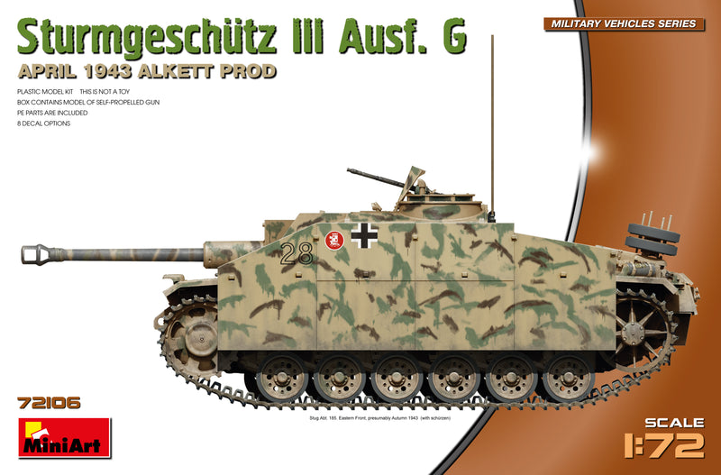 MiniArt 72106 1/72 Sturmgeschutz III Ausf. G, April 1943 Alkett Prod.