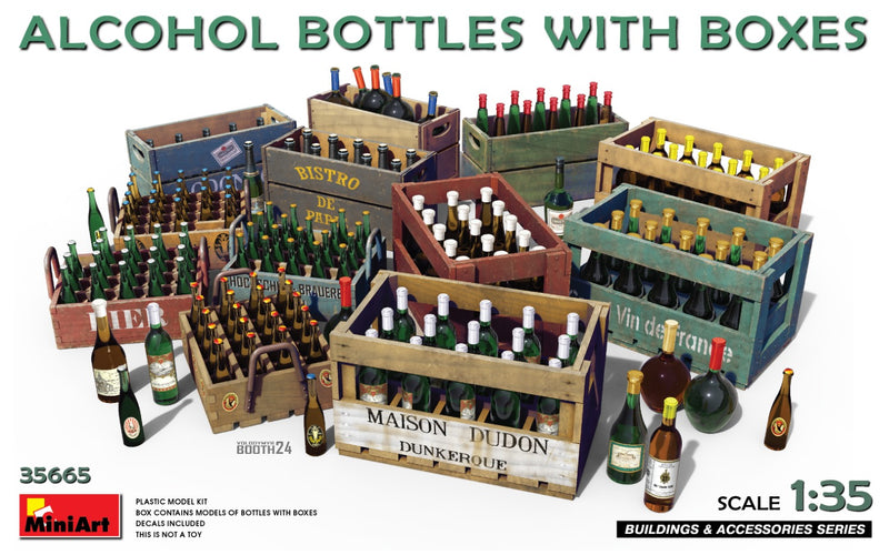 MiniArt 35665 1/35 Alcohol Bottles w/Boxes