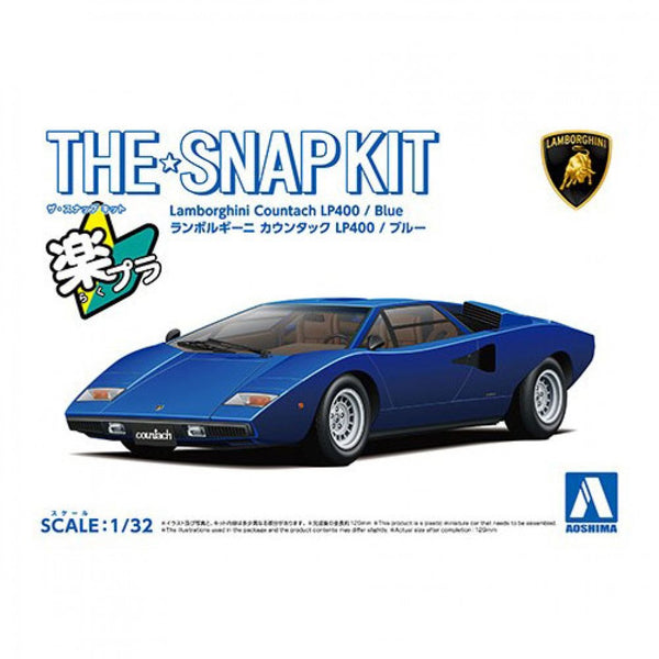 Aoshima 06537 1/32 Snap Kit #20-E Lamborghini Countach LP400 Blue