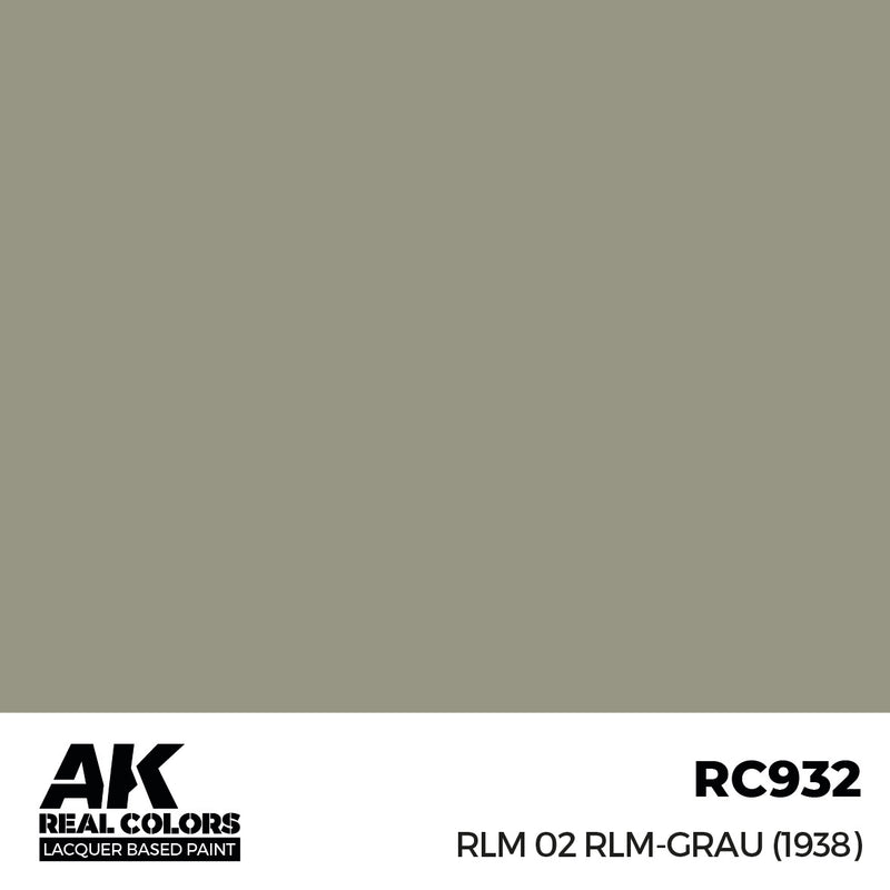 AK Interactive RC932 Real Colors RLM 02 RLM-GRAU (1938) 17ml