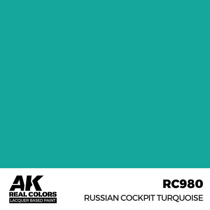 AK Interactive RC980 Real Colors Russian Cockpit Torquoise 17ml.