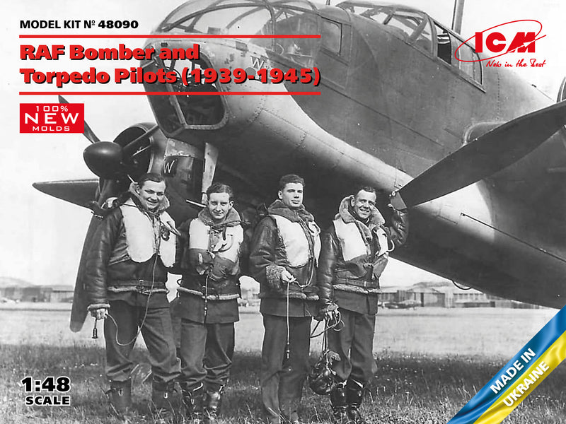 ICM 48090 1/48 RAF Bomber and Torpedo Pilots (1939-1945) (100% new molds), Figure