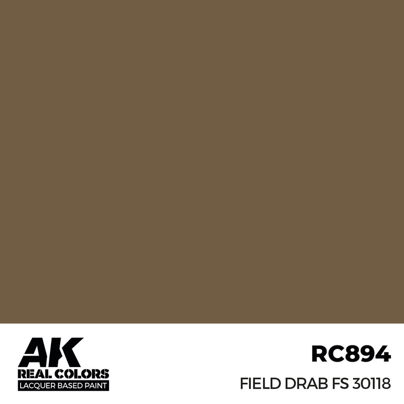 AK Interactive RC894 Real Colors Field Drab FS 30118 17ml