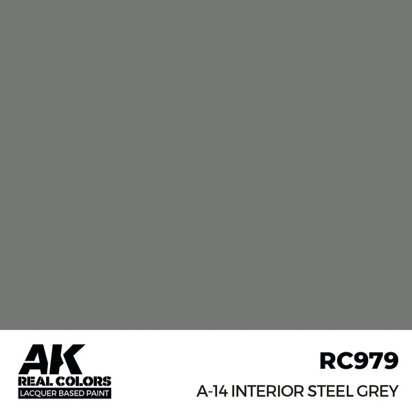 AK Interactive RC979 Real Colors A-14 Interior Steel Grey 17ml