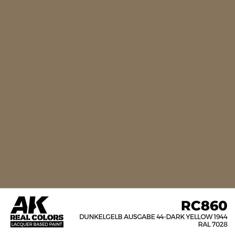 AK Interactive RC860 Real Colors Dunkelgelb Ausgabe 44-Dark Yellow 1944 RAL 7028 17 ml