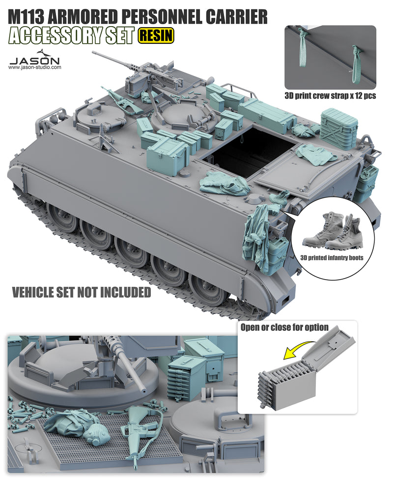 Jason Studios 16020 1/16 U.S. M113 Armored Personnel Carrier Accessory  Set